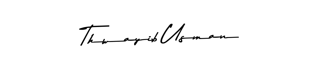 How to make Thwayib Usman signature? Asem Kandis PERSONAL USE is a professional autograph style. Create handwritten signature for Thwayib Usman name. Thwayib Usman signature style 9 images and pictures png