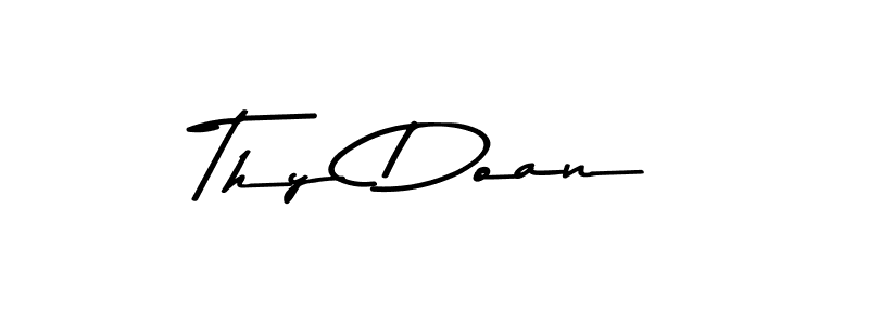 Create a beautiful signature design for name Thy Doan. With this signature (Asem Kandis PERSONAL USE) fonts, you can make a handwritten signature for free. Thy Doan signature style 9 images and pictures png