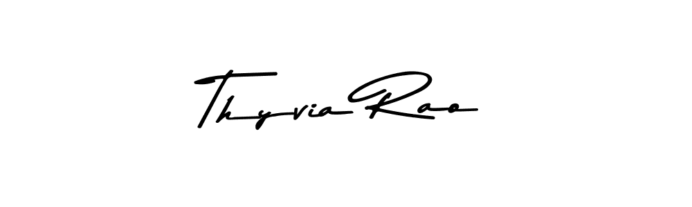 Create a beautiful signature design for name Thyvia Rao. With this signature (Asem Kandis PERSONAL USE) fonts, you can make a handwritten signature for free. Thyvia Rao signature style 9 images and pictures png