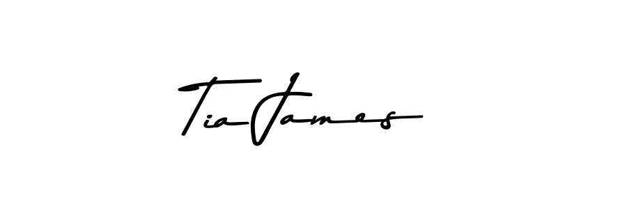 How to make Tia James name signature. Use Asem Kandis PERSONAL USE style for creating short signs online. This is the latest handwritten sign. Tia James signature style 9 images and pictures png