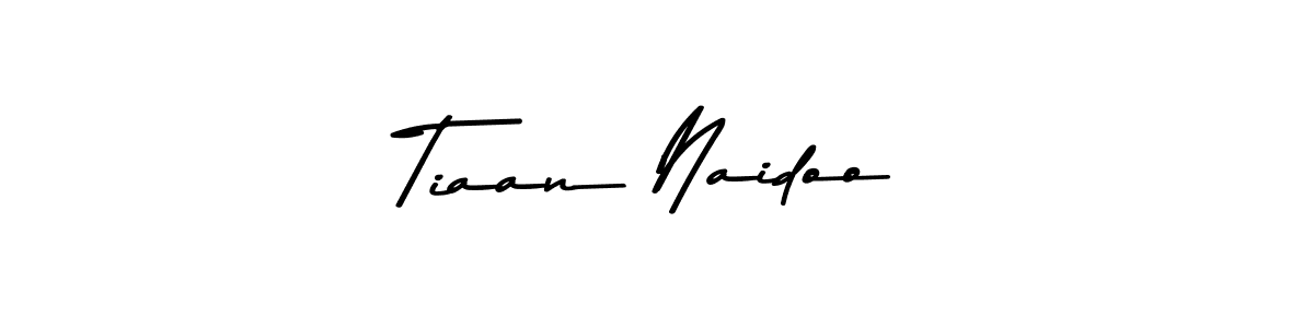 How to make Tiaan Naidoo name signature. Use Asem Kandis PERSONAL USE style for creating short signs online. This is the latest handwritten sign. Tiaan Naidoo signature style 9 images and pictures png