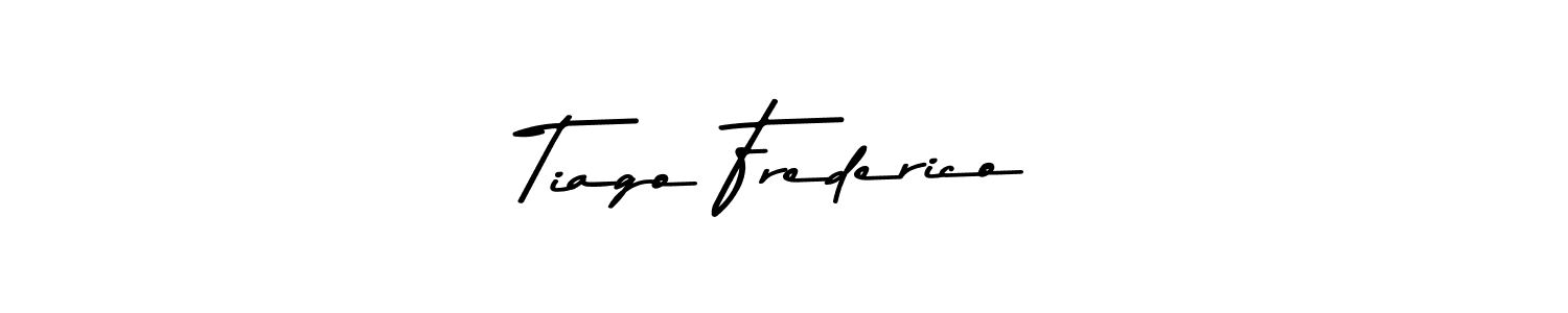 Use a signature maker to create a handwritten signature online. With this signature software, you can design (Asem Kandis PERSONAL USE) your own signature for name Tiago Frederico. Tiago Frederico signature style 9 images and pictures png