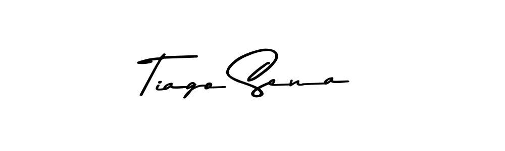 How to make Tiago Sena name signature. Use Asem Kandis PERSONAL USE style for creating short signs online. This is the latest handwritten sign. Tiago Sena signature style 9 images and pictures png