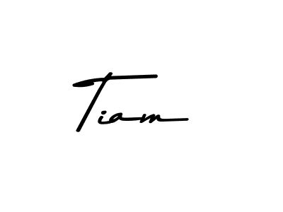 How to make Tiam name signature. Use Asem Kandis PERSONAL USE style for creating short signs online. This is the latest handwritten sign. Tiam signature style 9 images and pictures png