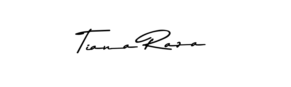 Create a beautiful signature design for name Tiana Raza. With this signature (Asem Kandis PERSONAL USE) fonts, you can make a handwritten signature for free. Tiana Raza signature style 9 images and pictures png