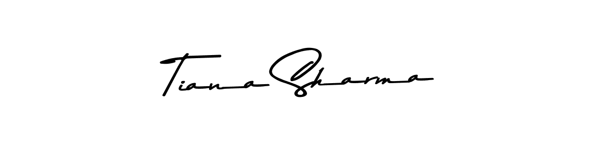 The best way (Asem Kandis PERSONAL USE) to make a short signature is to pick only two or three words in your name. The name Tiana Sharma include a total of six letters. For converting this name. Tiana Sharma signature style 9 images and pictures png