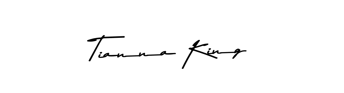 How to make Tianna King name signature. Use Asem Kandis PERSONAL USE style for creating short signs online. This is the latest handwritten sign. Tianna King signature style 9 images and pictures png