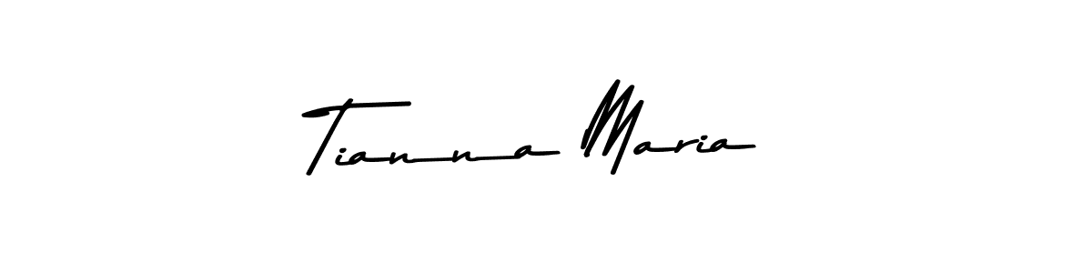 Create a beautiful signature design for name Tianna Maria. With this signature (Asem Kandis PERSONAL USE) fonts, you can make a handwritten signature for free. Tianna Maria signature style 9 images and pictures png