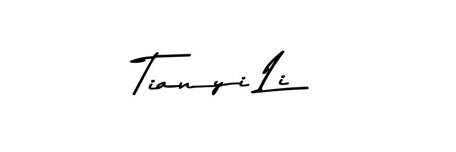 How to make Tianyi Li name signature. Use Asem Kandis PERSONAL USE style for creating short signs online. This is the latest handwritten sign. Tianyi Li signature style 9 images and pictures png