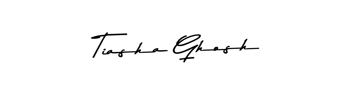 Make a beautiful signature design for name Tiasha Ghosh. With this signature (Asem Kandis PERSONAL USE) style, you can create a handwritten signature for free. Tiasha Ghosh signature style 9 images and pictures png