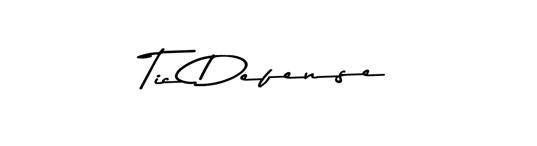 How to make Tic Defense name signature. Use Asem Kandis PERSONAL USE style for creating short signs online. This is the latest handwritten sign. Tic Defense signature style 9 images and pictures png