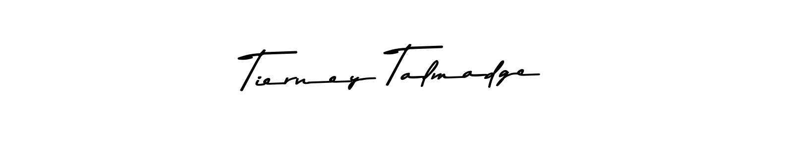 How to make Tierney Talmadge name signature. Use Asem Kandis PERSONAL USE style for creating short signs online. This is the latest handwritten sign. Tierney Talmadge signature style 9 images and pictures png