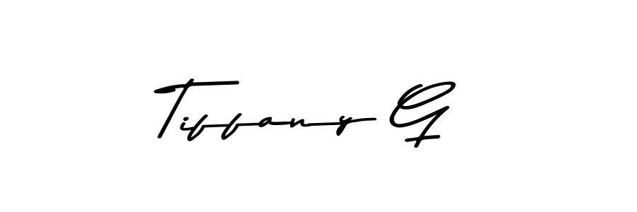 Make a beautiful signature design for name Tiffany G. With this signature (Asem Kandis PERSONAL USE) style, you can create a handwritten signature for free. Tiffany G signature style 9 images and pictures png