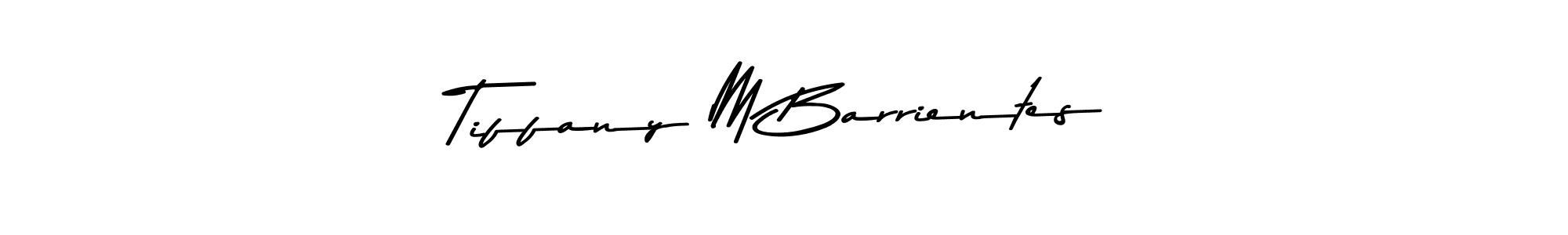 Create a beautiful signature design for name Tiffany M Barrientes. With this signature (Asem Kandis PERSONAL USE) fonts, you can make a handwritten signature for free. Tiffany M Barrientes signature style 9 images and pictures png
