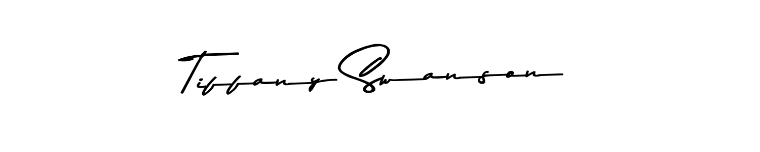 Create a beautiful signature design for name Tiffany Swanson. With this signature (Asem Kandis PERSONAL USE) fonts, you can make a handwritten signature for free. Tiffany Swanson signature style 9 images and pictures png