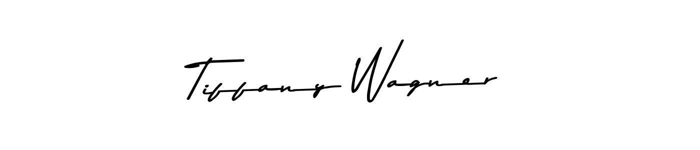 How to make Tiffany Wagner name signature. Use Asem Kandis PERSONAL USE style for creating short signs online. This is the latest handwritten sign. Tiffany Wagner signature style 9 images and pictures png