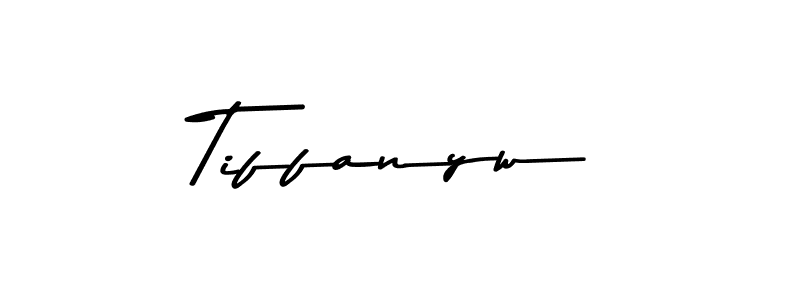 Make a beautiful signature design for name Tiffanyw. With this signature (Asem Kandis PERSONAL USE) style, you can create a handwritten signature for free. Tiffanyw signature style 9 images and pictures png
