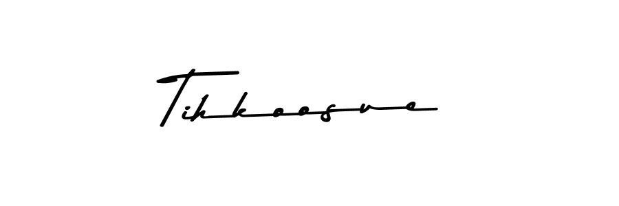 You should practise on your own different ways (Asem Kandis PERSONAL USE) to write your name (Tihkoosue) in signature. don't let someone else do it for you. Tihkoosue signature style 9 images and pictures png