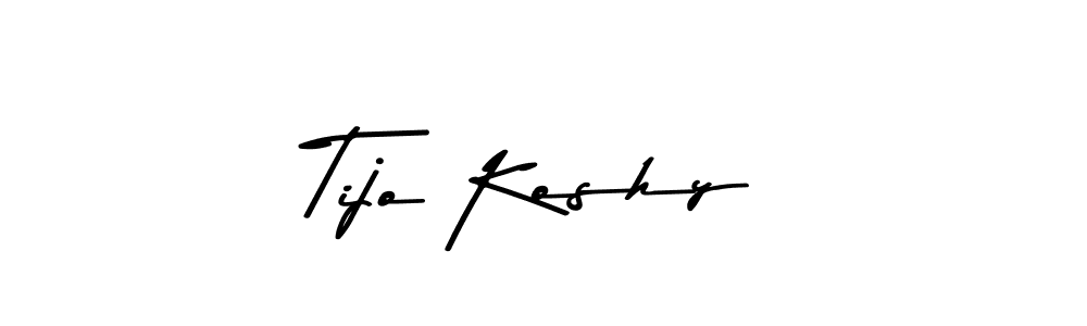 Create a beautiful signature design for name Tijo Koshy. With this signature (Asem Kandis PERSONAL USE) fonts, you can make a handwritten signature for free. Tijo Koshy signature style 9 images and pictures png