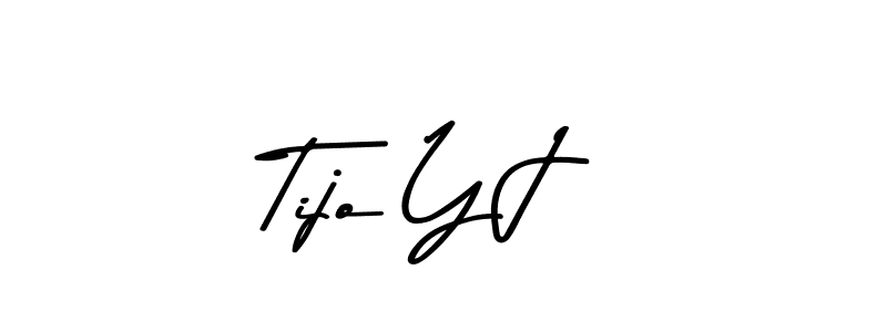 This is the best signature style for the Tijo Y J name. Also you like these signature font (Asem Kandis PERSONAL USE). Mix name signature. Tijo Y J signature style 9 images and pictures png