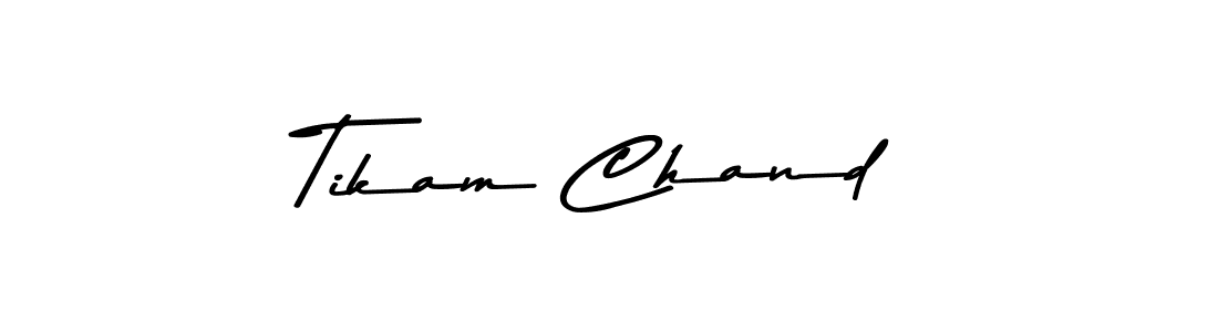 How to make Tikam Chand name signature. Use Asem Kandis PERSONAL USE style for creating short signs online. This is the latest handwritten sign. Tikam Chand signature style 9 images and pictures png