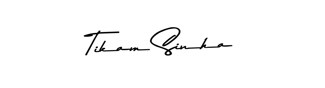 Design your own signature with our free online signature maker. With this signature software, you can create a handwritten (Asem Kandis PERSONAL USE) signature for name Tikam Sinha. Tikam Sinha signature style 9 images and pictures png