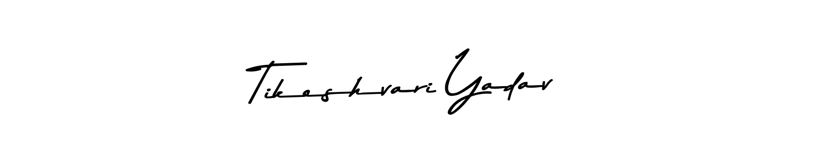 Create a beautiful signature design for name Tikeshvari Yadav. With this signature (Asem Kandis PERSONAL USE) fonts, you can make a handwritten signature for free. Tikeshvari Yadav signature style 9 images and pictures png