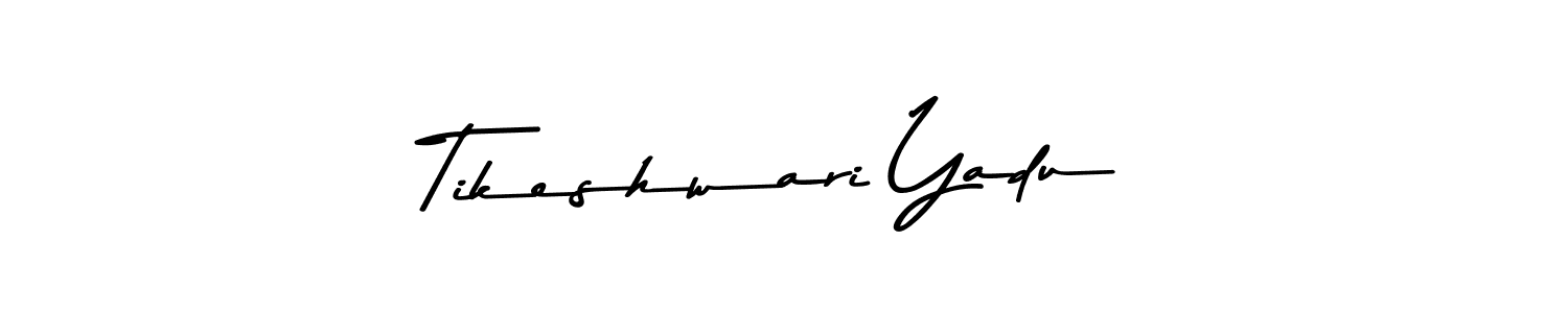 Create a beautiful signature design for name Tikeshwari Yadu. With this signature (Asem Kandis PERSONAL USE) fonts, you can make a handwritten signature for free. Tikeshwari Yadu signature style 9 images and pictures png