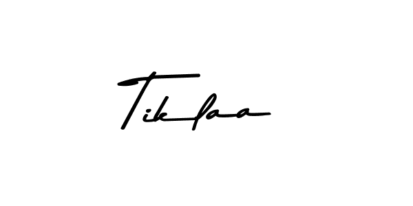 Make a beautiful signature design for name Tiklaa. With this signature (Asem Kandis PERSONAL USE) style, you can create a handwritten signature for free. Tiklaa signature style 9 images and pictures png