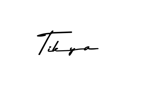 How to make Tikya name signature. Use Asem Kandis PERSONAL USE style for creating short signs online. This is the latest handwritten sign. Tikya signature style 9 images and pictures png