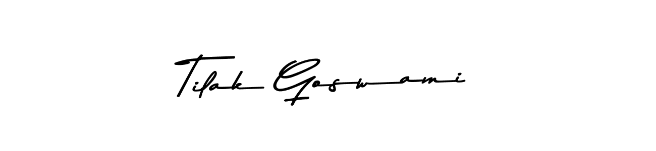 Make a short Tilak Goswami signature style. Manage your documents anywhere anytime using Asem Kandis PERSONAL USE. Create and add eSignatures, submit forms, share and send files easily. Tilak Goswami signature style 9 images and pictures png