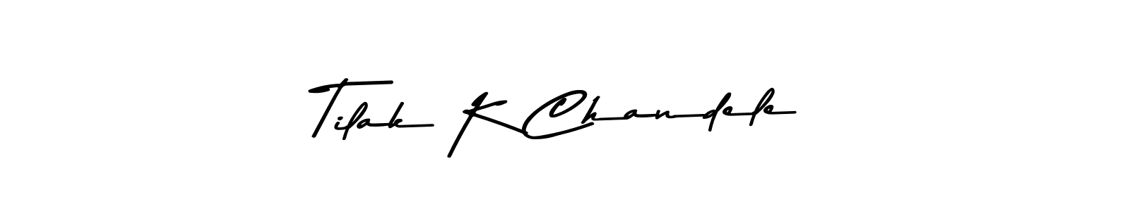 You can use this online signature creator to create a handwritten signature for the name Tilak K Chandele. This is the best online autograph maker. Tilak K Chandele signature style 9 images and pictures png