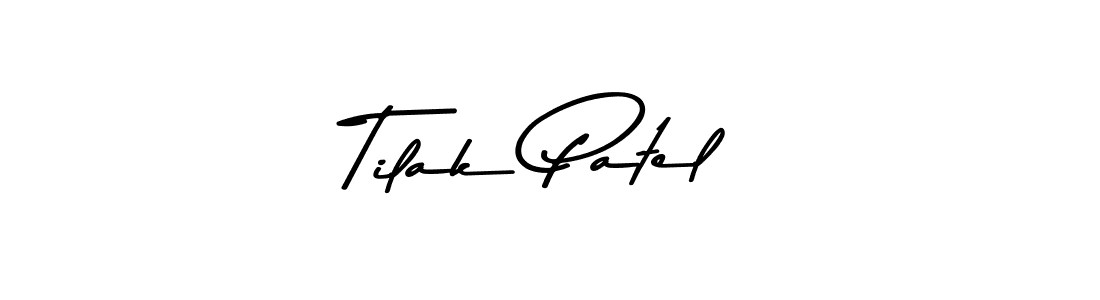 Design your own signature with our free online signature maker. With this signature software, you can create a handwritten (Asem Kandis PERSONAL USE) signature for name Tilak Patel. Tilak Patel signature style 9 images and pictures png