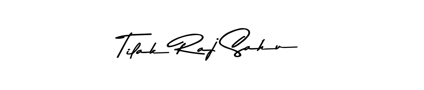 The best way (Asem Kandis PERSONAL USE) to make a short signature is to pick only two or three words in your name. The name Tilak Raj Sahu include a total of six letters. For converting this name. Tilak Raj Sahu signature style 9 images and pictures png