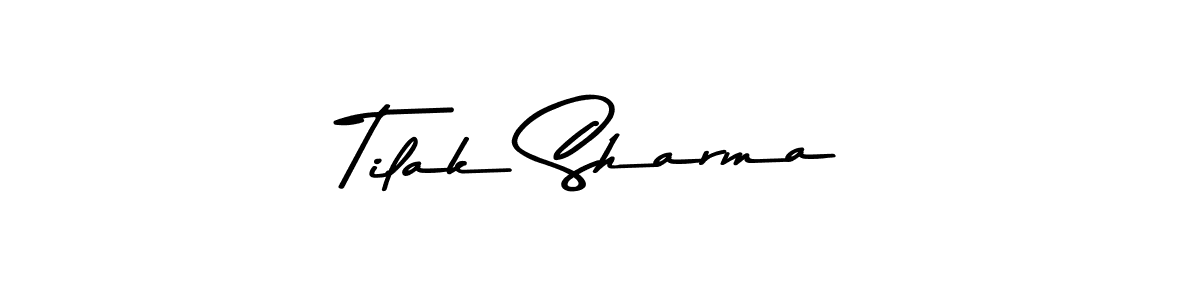 Design your own signature with our free online signature maker. With this signature software, you can create a handwritten (Asem Kandis PERSONAL USE) signature for name Tilak Sharma. Tilak Sharma signature style 9 images and pictures png