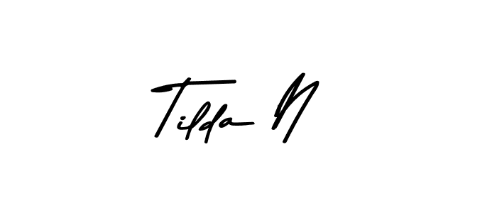 Create a beautiful signature design for name Tilda N. With this signature (Asem Kandis PERSONAL USE) fonts, you can make a handwritten signature for free. Tilda N signature style 9 images and pictures png