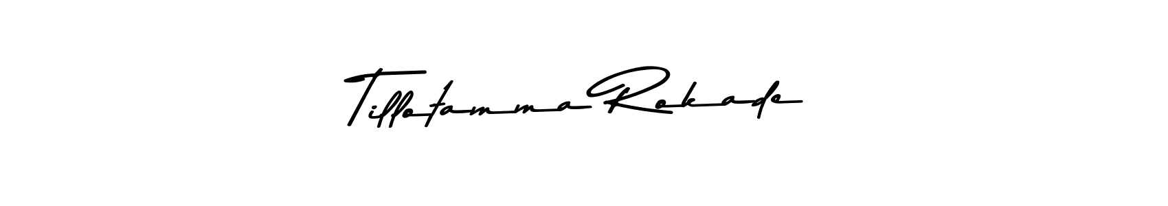 Asem Kandis PERSONAL USE is a professional signature style that is perfect for those who want to add a touch of class to their signature. It is also a great choice for those who want to make their signature more unique. Get Tillotamma Rokade name to fancy signature for free. Tillotamma Rokade signature style 9 images and pictures png