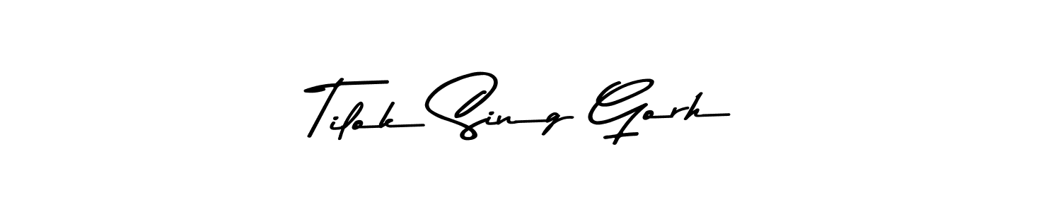 Similarly Asem Kandis PERSONAL USE is the best handwritten signature design. Signature creator online .You can use it as an online autograph creator for name Tilok Sing Gorh. Tilok Sing Gorh signature style 9 images and pictures png