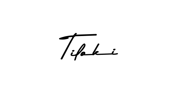 How to make Tiloki name signature. Use Asem Kandis PERSONAL USE style for creating short signs online. This is the latest handwritten sign. Tiloki signature style 9 images and pictures png