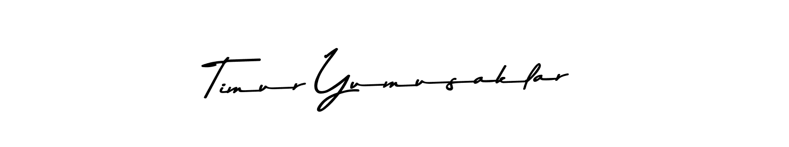 How to make Timur Yumusaklar name signature. Use Asem Kandis PERSONAL USE style for creating short signs online. This is the latest handwritten sign. Timur Yumusaklar signature style 9 images and pictures png