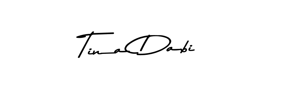 How to make Tina Dabi name signature. Use Asem Kandis PERSONAL USE style for creating short signs online. This is the latest handwritten sign. Tina Dabi signature style 9 images and pictures png