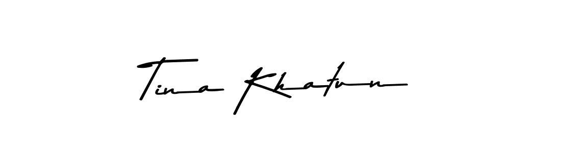 You should practise on your own different ways (Asem Kandis PERSONAL USE) to write your name (Tina Khatun) in signature. don't let someone else do it for you. Tina Khatun signature style 9 images and pictures png