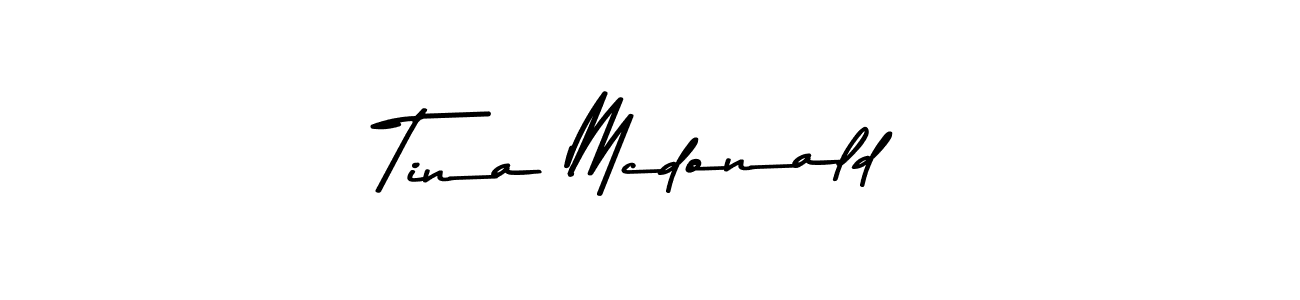 Create a beautiful signature design for name Tina Mcdonald. With this signature (Asem Kandis PERSONAL USE) fonts, you can make a handwritten signature for free. Tina Mcdonald signature style 9 images and pictures png