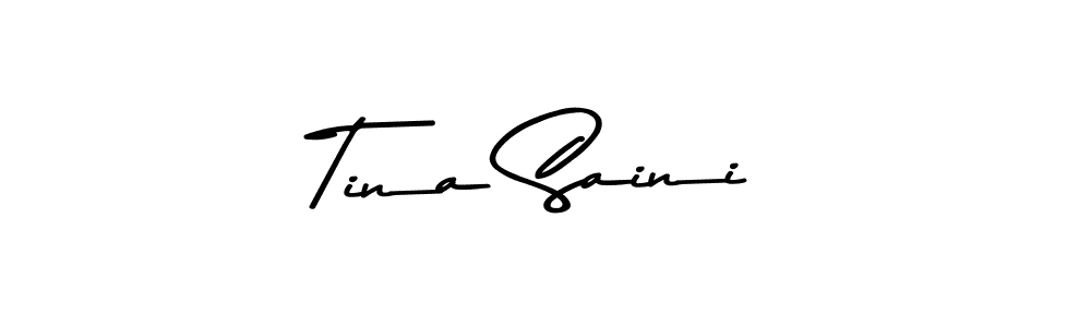 Make a beautiful signature design for name Tina Saini. With this signature (Asem Kandis PERSONAL USE) style, you can create a handwritten signature for free. Tina Saini signature style 9 images and pictures png