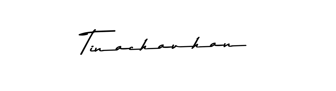 How to make Tinachauhan name signature. Use Asem Kandis PERSONAL USE style for creating short signs online. This is the latest handwritten sign. Tinachauhan signature style 9 images and pictures png