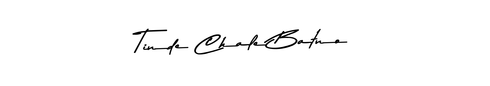 The best way (Asem Kandis PERSONAL USE) to make a short signature is to pick only two or three words in your name. The name Tinde Chale Batno include a total of six letters. For converting this name. Tinde Chale Batno signature style 9 images and pictures png