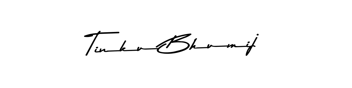 Create a beautiful signature design for name Tinku Bhumij. With this signature (Asem Kandis PERSONAL USE) fonts, you can make a handwritten signature for free. Tinku Bhumij signature style 9 images and pictures png