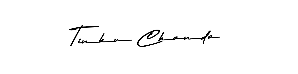 Create a beautiful signature design for name Tinku Chanda. With this signature (Asem Kandis PERSONAL USE) fonts, you can make a handwritten signature for free. Tinku Chanda signature style 9 images and pictures png