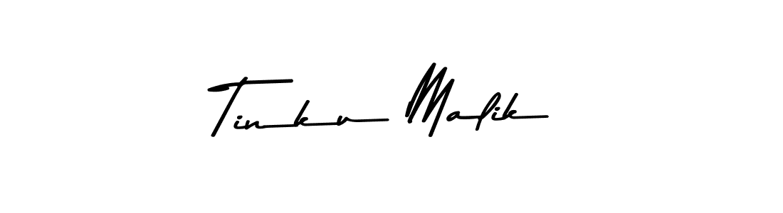 Create a beautiful signature design for name Tinku Malik. With this signature (Asem Kandis PERSONAL USE) fonts, you can make a handwritten signature for free. Tinku Malik signature style 9 images and pictures png
