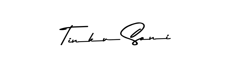 How to make Tinku Soni name signature. Use Asem Kandis PERSONAL USE style for creating short signs online. This is the latest handwritten sign. Tinku Soni signature style 9 images and pictures png